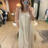 Robe nouée dos Selena beige