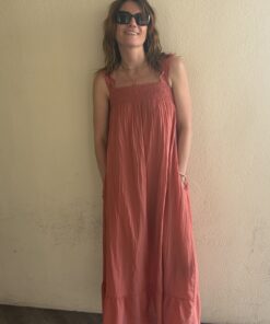 Robe nouée dos Selena terracota