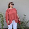 Blouse voile Athena terracota