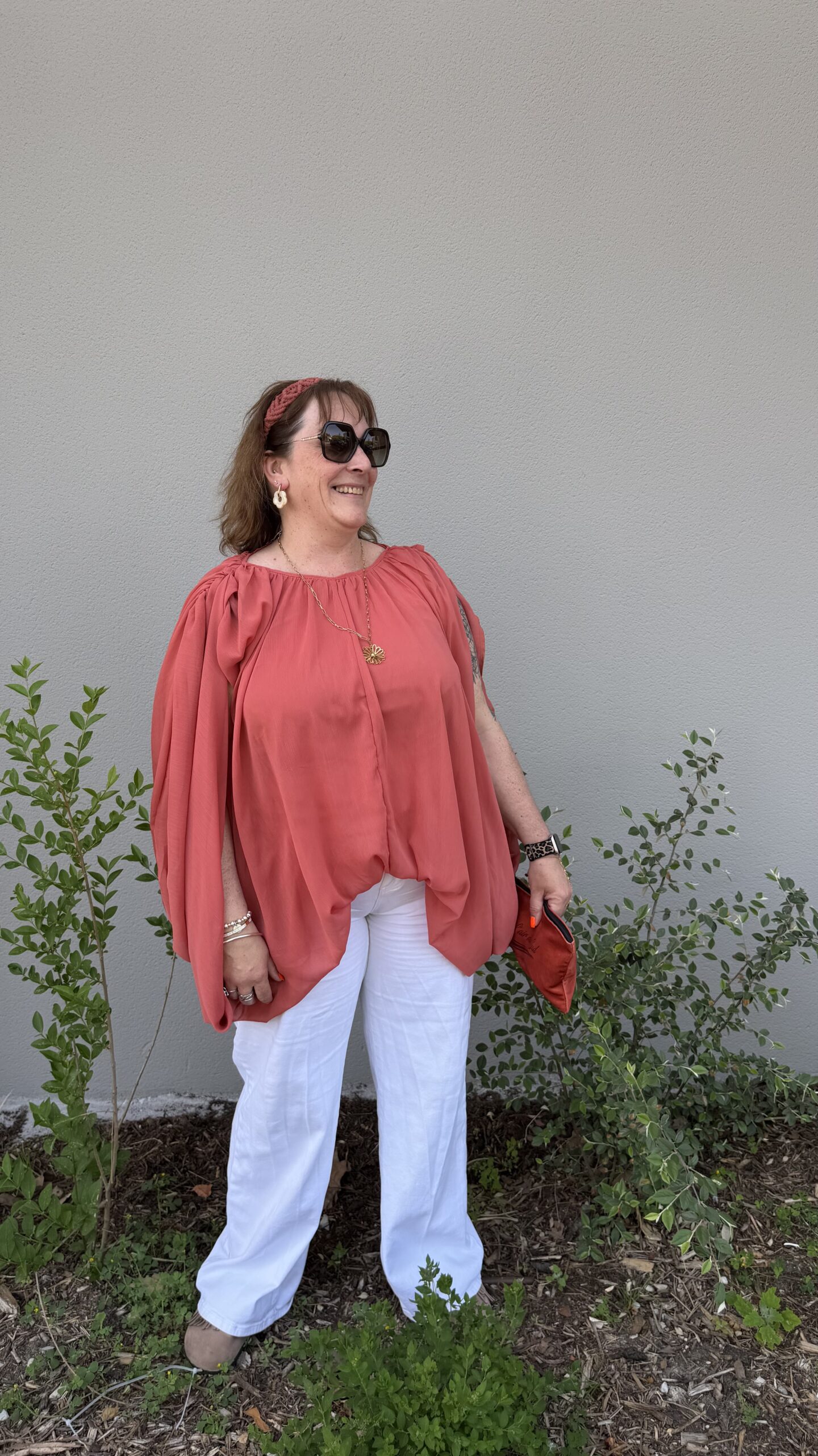 Blouse voile Athena terracota