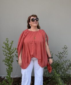 Alternative view of Blouse voile Athena terracota
