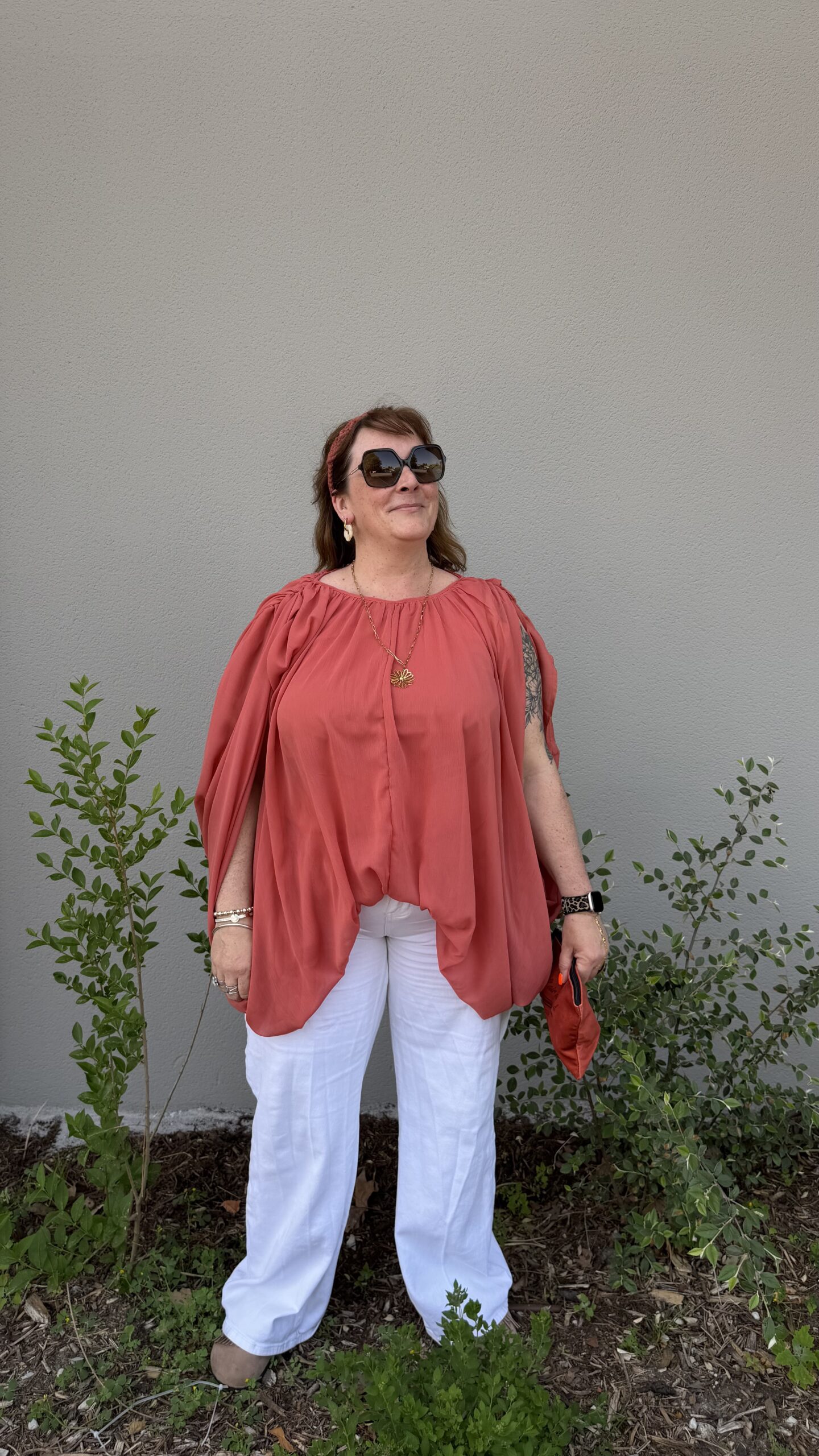 Blouse voile Athena terracota – Image 2
