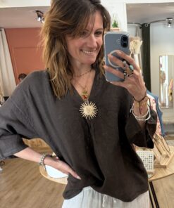 Blouse soleil Sol chocolat
