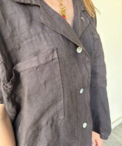 Alternative view of Chemise en lin Lana chocolat