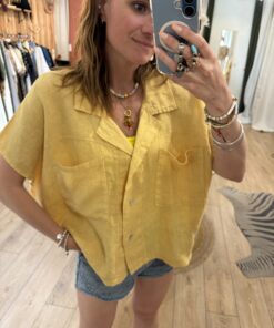 Chemise en lin Lana jaune