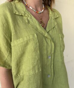 Alternative view of Chemise en lin Lana verte