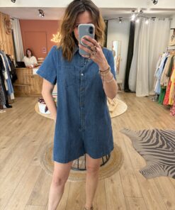 Combishort Combidrine bleu denim brut