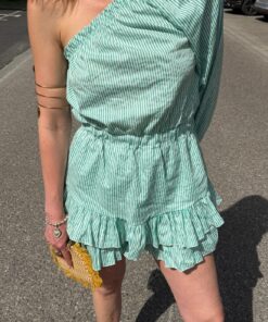 Combi short Una rayures vertes