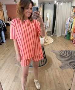 Ensemble Toscana orange et rose