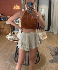 Alternative view of Jupe short Laura beige