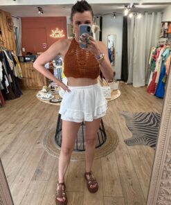 Alternative view of Jupe short Laura blanc