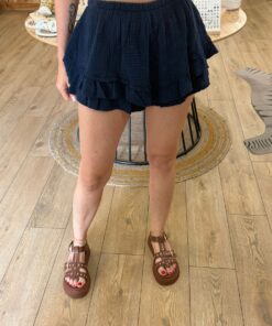 Jupe short Laura bleu marine