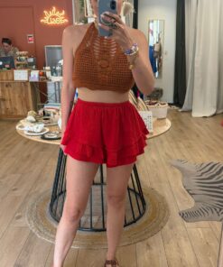 Alternative view of Jupe short Laura rouge