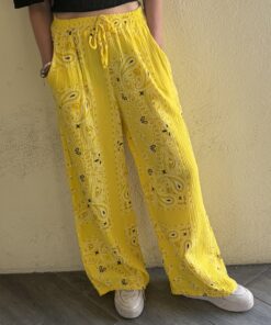 Pantalon bandana jaune