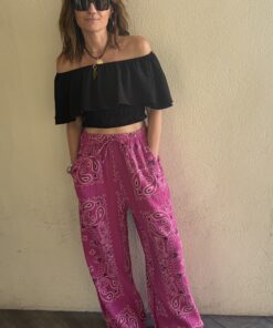 Alternative view of Pantalon bandana prune