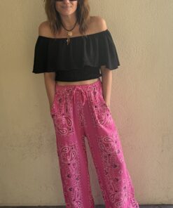 Alternative view of Pantalon bandana rose