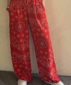 Pantalon bandana rouge