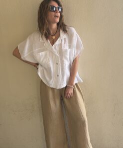 Alternative view of Pantalon en lin Ilona beige foncé