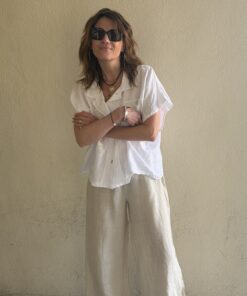 Alternative view of Pantalon en lin Ilona écru