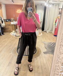 Alternative view of Pantalon à revers Lidia chocolat