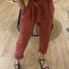 Pantalon à revers Lidia terracotta