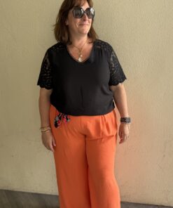 Alternative view of Pantalon fluide uni Lily orange