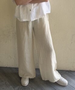 Pantalon en lin Ilona écru