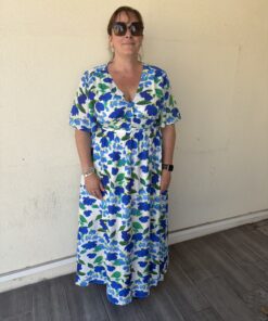 Robe fleurie bleue Tia