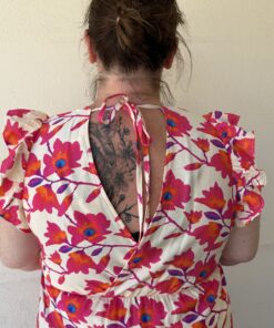 Alternative view of Robe longue fleurie Lilas