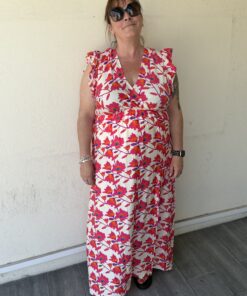 Robe longue fleurie Lilas