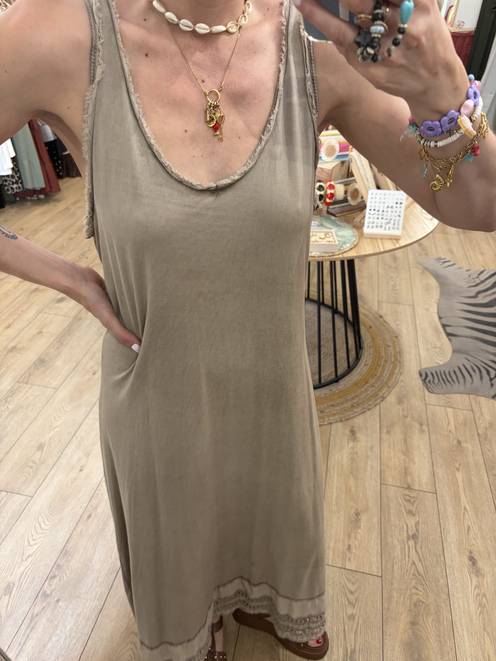 Robe Joséphine taupe
