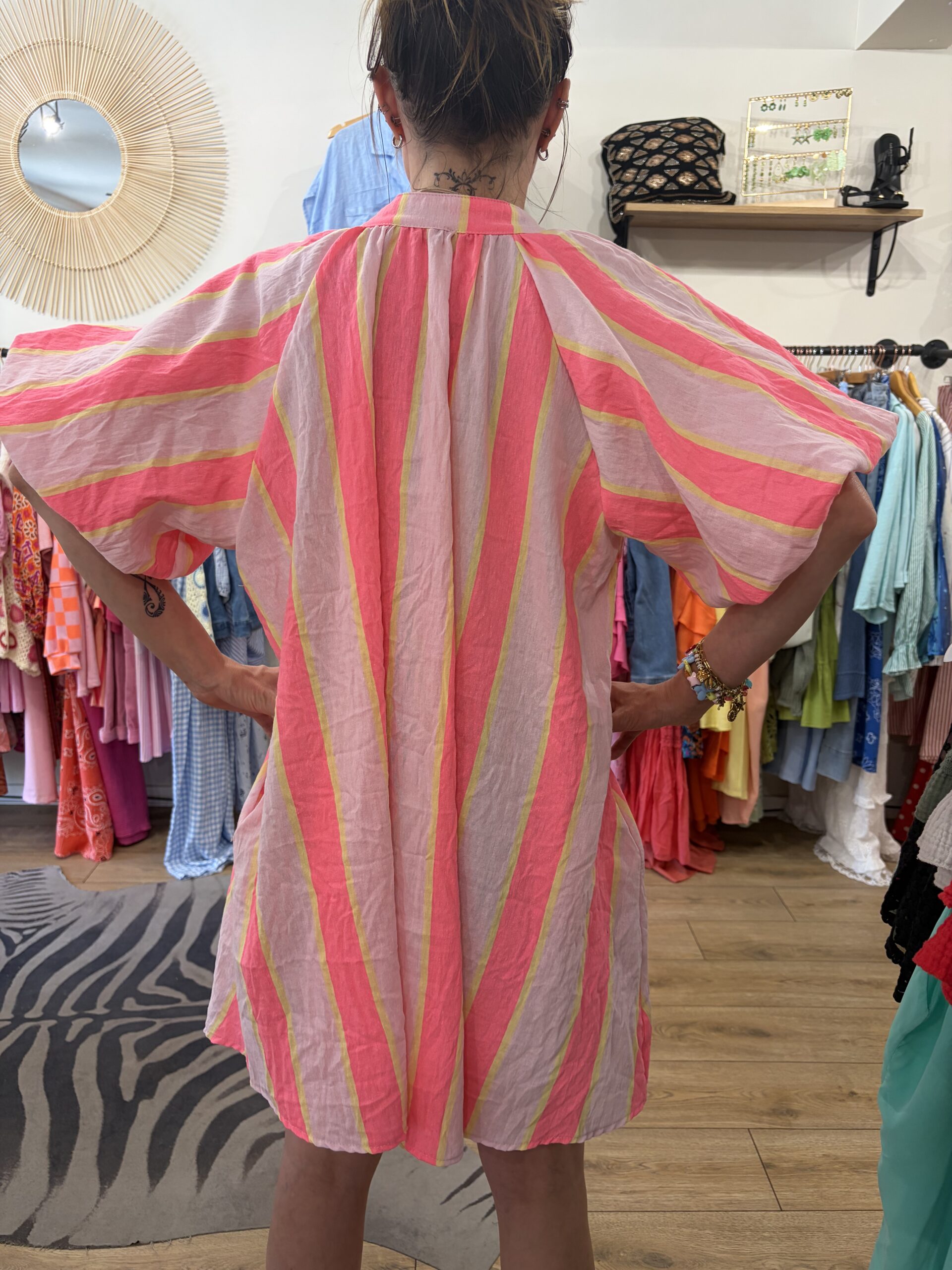 Robe Maya fuchsia et rose – Image 3
