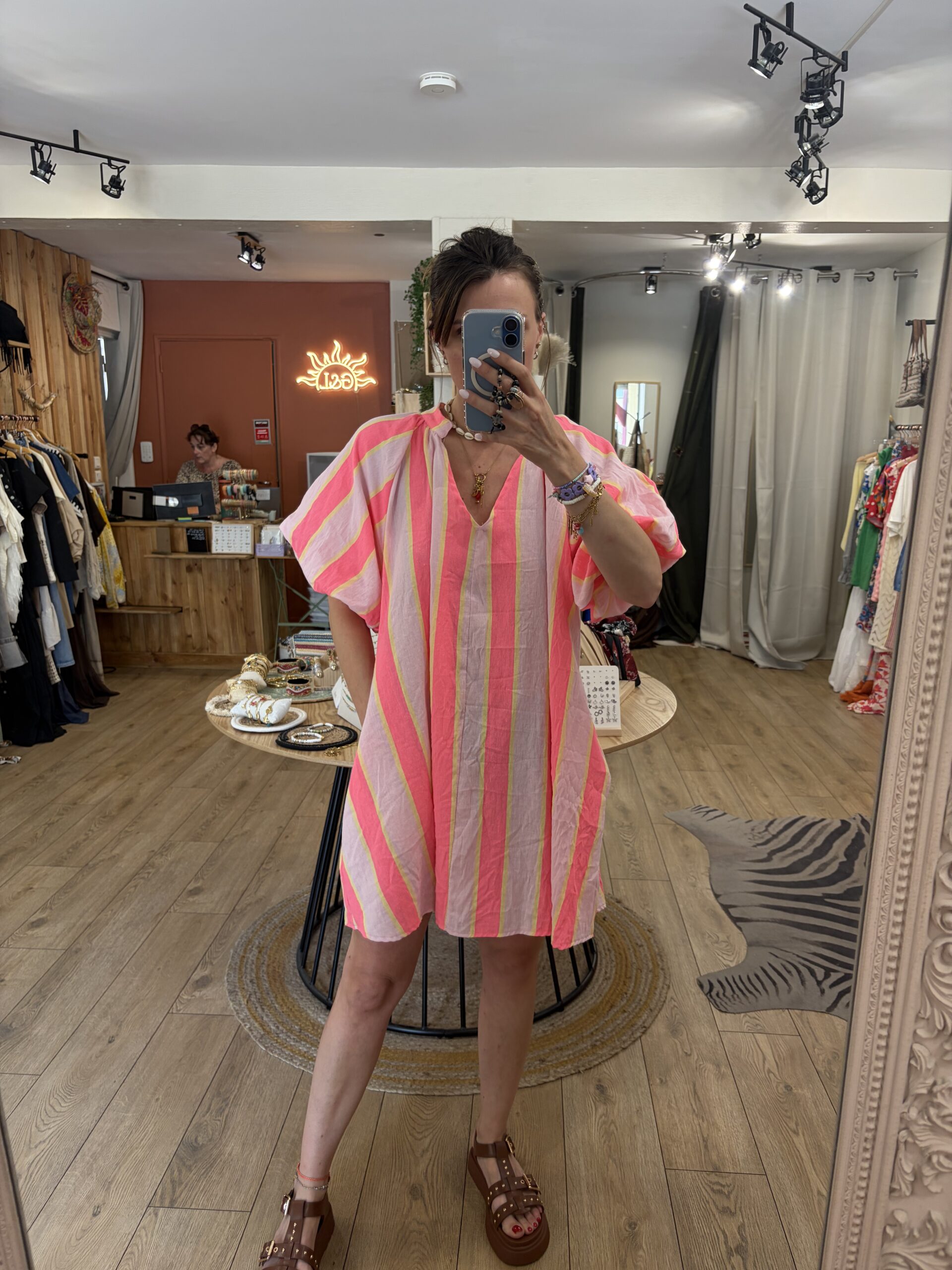 Robe Maya fuchsia et rose