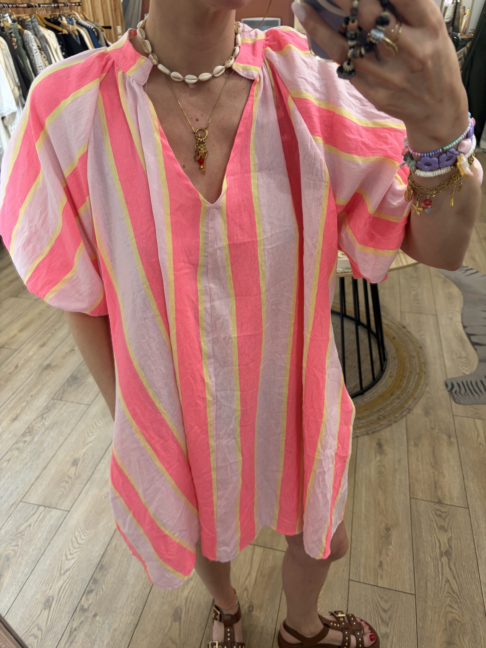 Robe Maya fuchsia et rose – Image 2