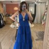 Robe longue Solena bleu électrique