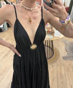 Alternative view of Robe longue Solena noir