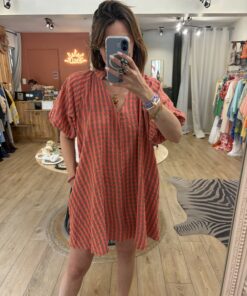 Robe Vicky corail vichy