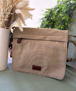 Sac reporter beige homme