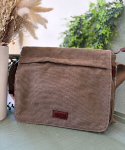 Sac reporter taupe homme