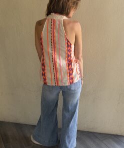 Alternative view of Top bohème Bom rose pâle