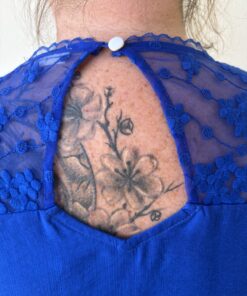 Alternative view of Top t-shirt dentelle Iris bleu électrique