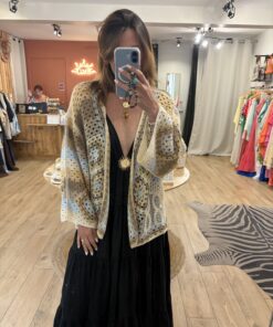 Veste crochet Lina beige