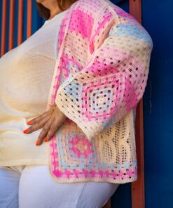 Alternative view of Veste crochet Lina rose