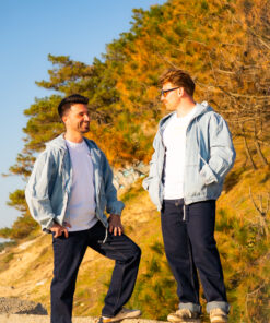 Veste en jean à capuche oversize Maé