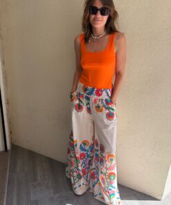 Alternative view of Pantalon floral multicolore