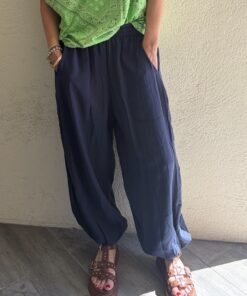 Pantalon balloon Mariano marine