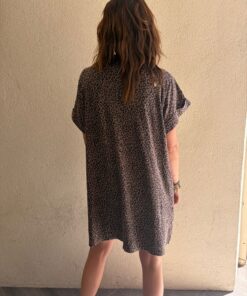 Alternative view of Robe t-shirt Amour chocolat délavé