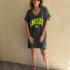 Robe t-shirt Amour marine délavé