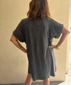 Alternative view of Robe t-shirt Amour noir délavé