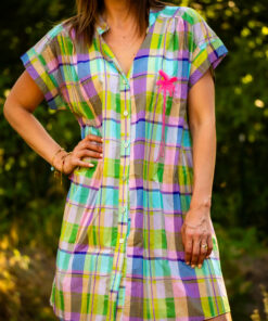 Alternative view of Robe chemise carreaux Palma